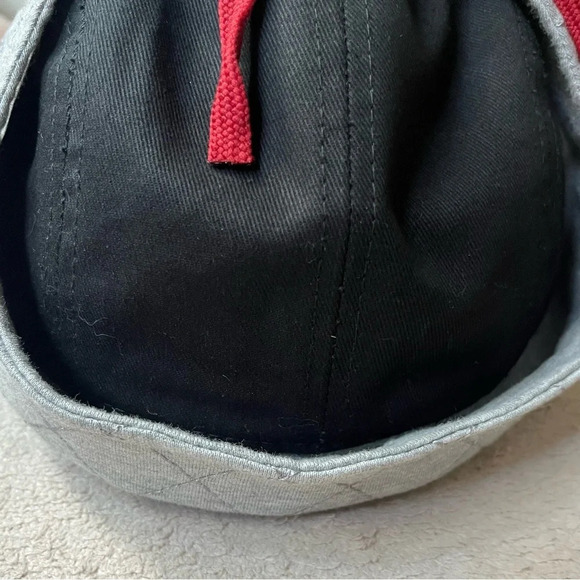 Obermeyer Black Flat Bill Hat w/Ear Flaps x Crooked Stave-Cotton-Small-Medium - Picture 5 of 10